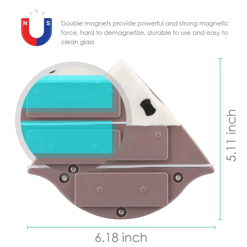 Magnetic Window Cleaner 15-24mm - Clean Windows From the Inside Without Going Outside!