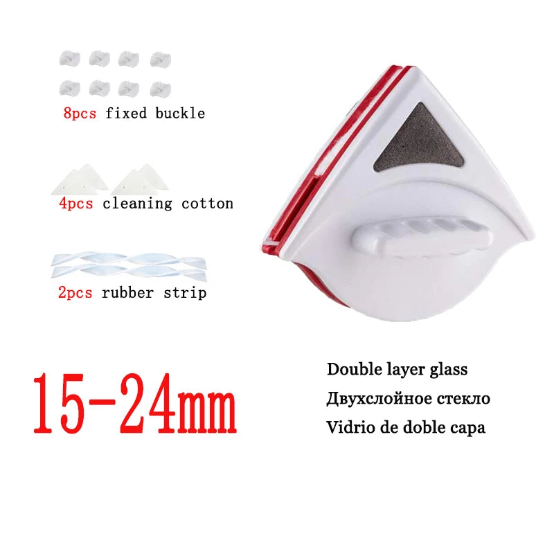 Magnetic Window Cleaner 15-24mm - Clean Windows From the Inside Without Going Outside!