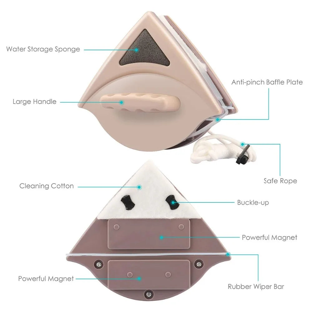 Magnetic Window Cleaner 15-24mm - Clean Windows From the Inside Without Going Outside!