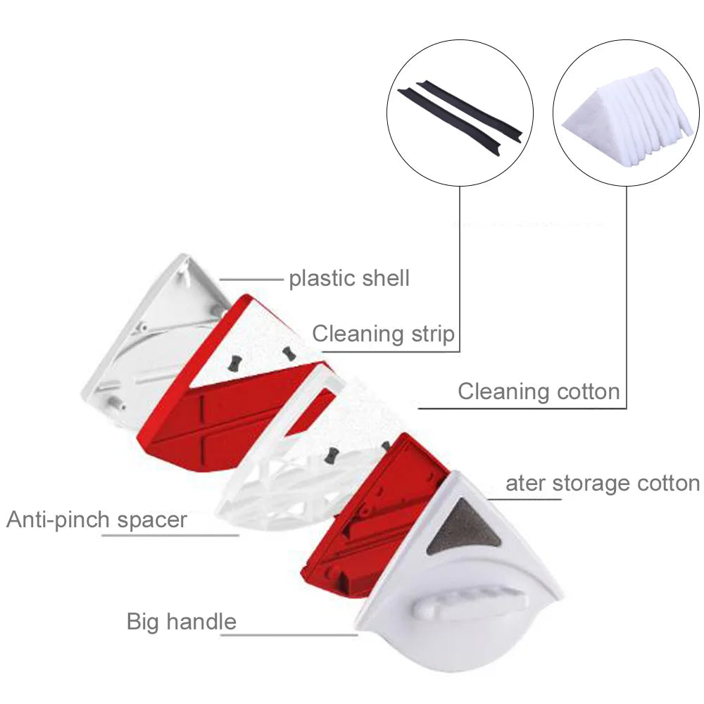 Magnetic Window Cleaner 15-24mm - Clean Windows From the Inside Without Going Outside!