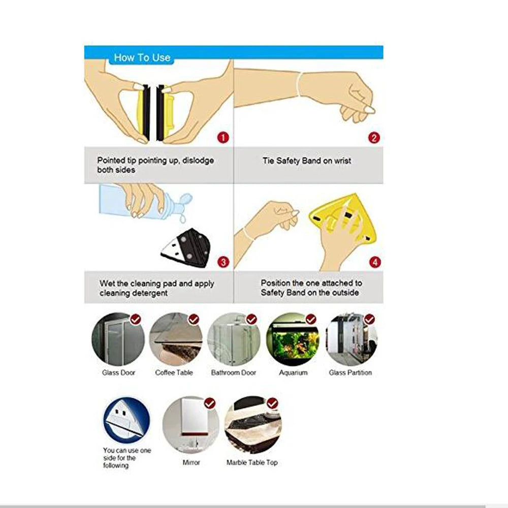 Magnetic Window Cleaner 15-24mm - Clean Windows From the Inside Without Going Outside!