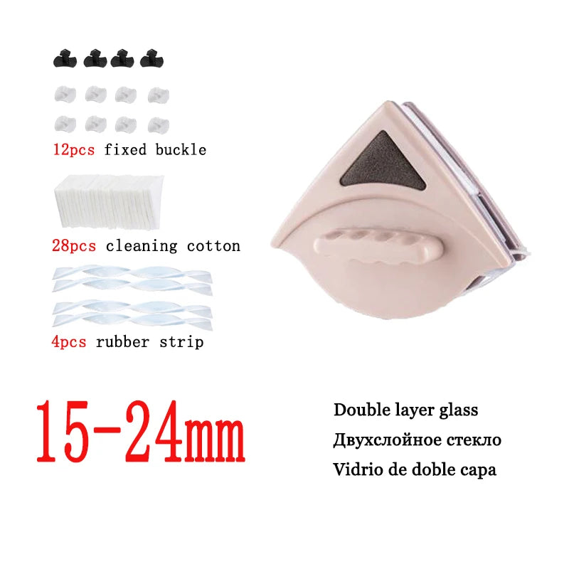 Magnetic Window Cleaner 15-24mm - Clean Windows From the Inside Without Going Outside!