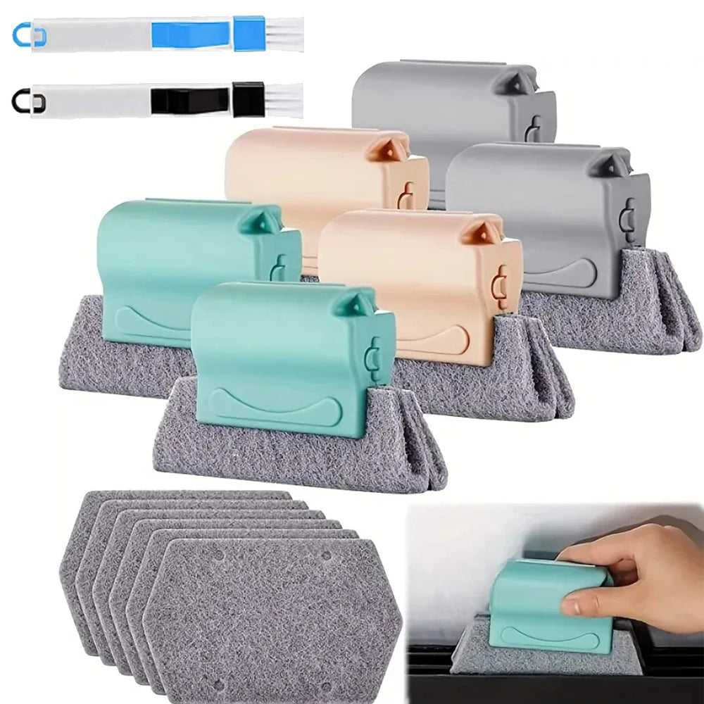 Logu Sliedes Birste 2in1 - Spraugu un Stūru Tīrītājs Logiem, Durvīm, Virtuvei | PUREHOME