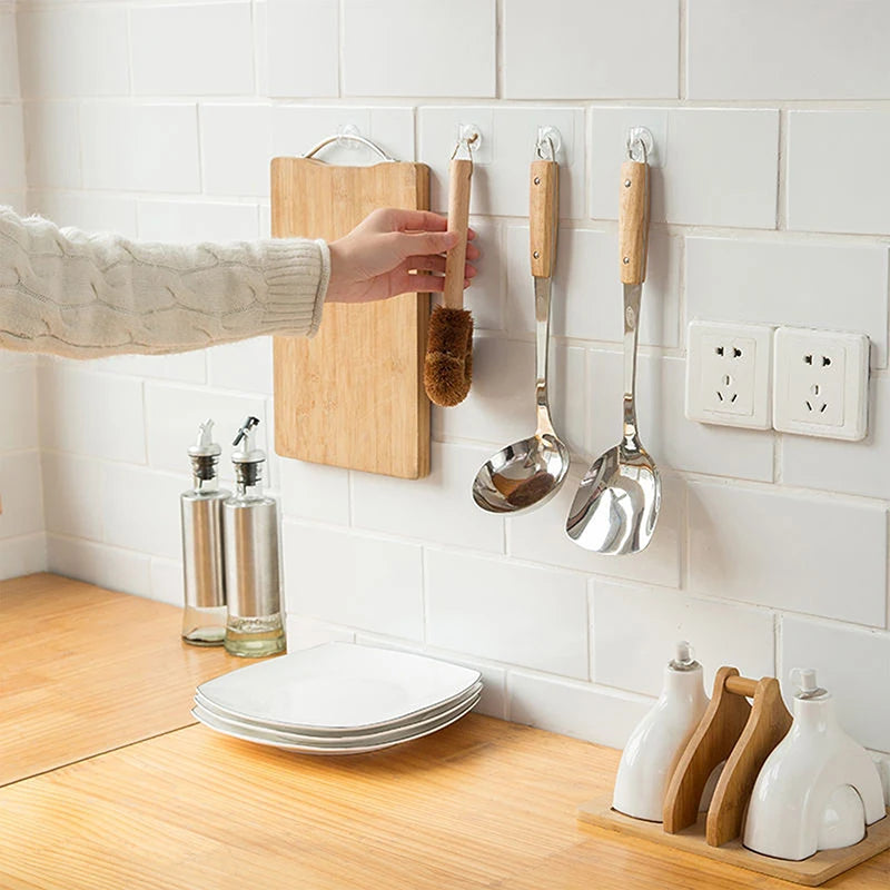 Caurspīdīgie Līmējamie Āķi 10 gab. - Bez Urbšanas, Tur 5kg | PUREHOME