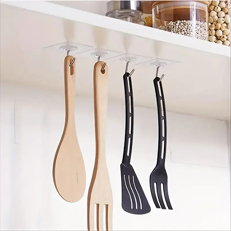 Pašlīmējoši Sienas Āķi 20gab - Caurspīdīgi Bez Urbšanas - 6kg Noturība | PUREHOME