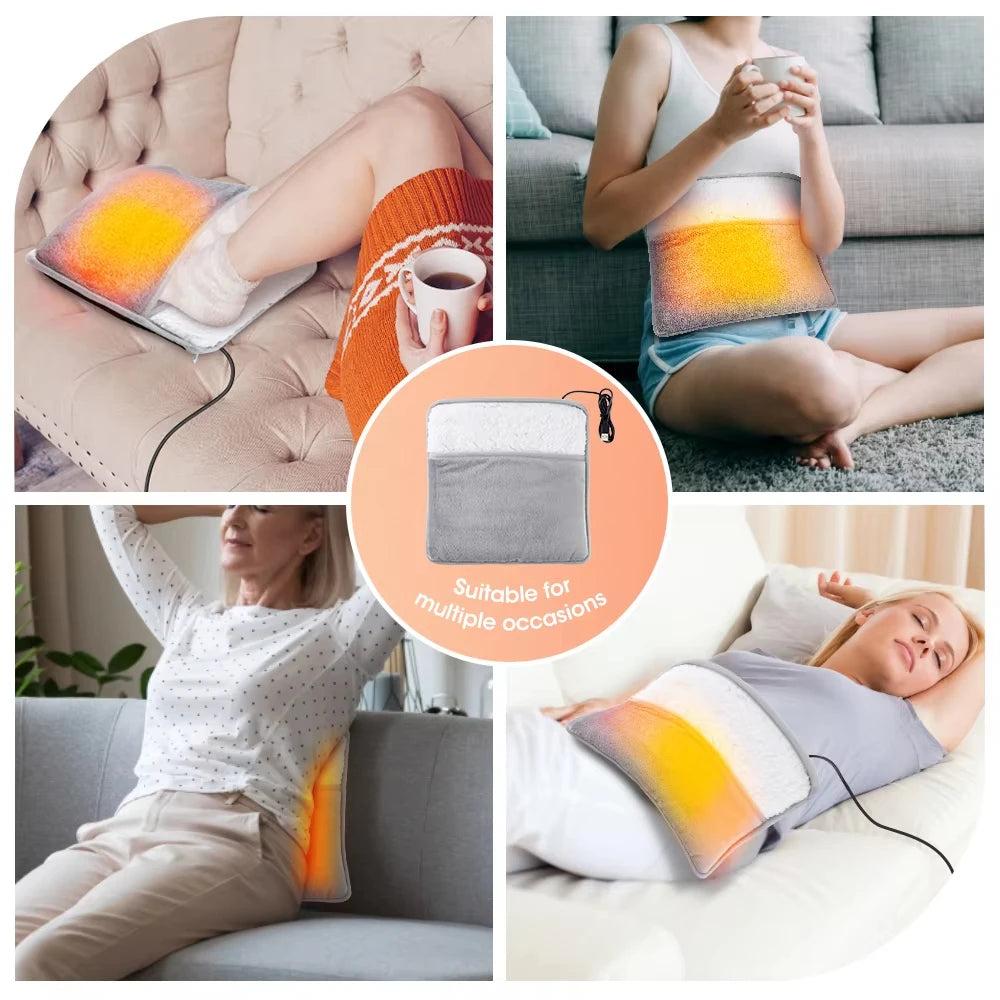Elektriskais Kāju Sildītājs - USB Pēdu Sildošs Paklājiņš 50°C, Mazgājams | PUREHOME
